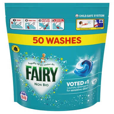 Fairy Non Bio Washing Liquid Pods, For Sensitive Skin 50 Washes