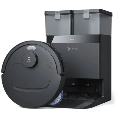 ECOVACS Deebot T30C OMNI Gen2, Saugroboter mit Wischfunktion, 25.000 Pa, OZMO Turbo 2.0 Wisch, ZeroTangle 3.0 Anti-Tangle, TruEdge 2.0 Kantenreinigung, Omni Station, 75 °C Moppwäsche, Schwarz