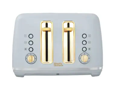 Morphy Richards Accents Gold 4 Slice Toaster, Extra Wide Slots, Ocean Grey - 242046