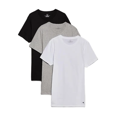 Calvin Klein T-shirt Col Rond 3 Pièces - Cotton Classics - Noir, Blanc, Gris M