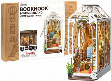 Robotime Rolife Puzzle 3D Jardin Book Nook - 11 x 20,3 x 24,1 cm - 1 pièce