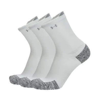 Under Armour ArmourDry Run Cushion 3-Pack Mid-Crew Socks - White