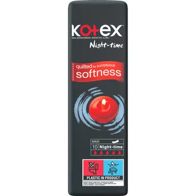 Kotex® Maxi Night-Time Maandverband 10 Stuks
