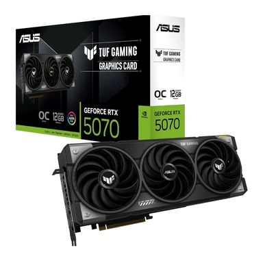 [30 € Rabatt mit Code: GF30] ASUS TUF Gaming GeForce RTX 5070 12GB GDDR7 OC Edition Grafikkarte (NVIDIA Blackwell-Architektur und DLSS 4, 2,5-Slot-Design, SSF, PCIe 5.0, 3x DisplayPort 2.1b, 2x HDMI 2.1b)