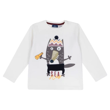 CHICCO T-shirt met lange mouwen - 116 - wit