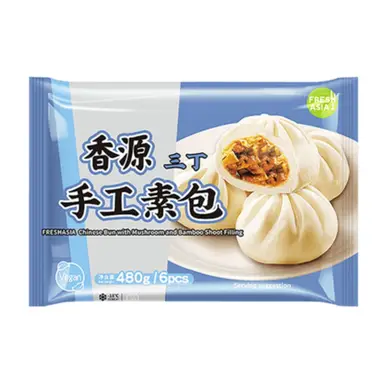 FRESHASIA Chinese Bun with Mushroom and Bamboo Shoot Filling 480g