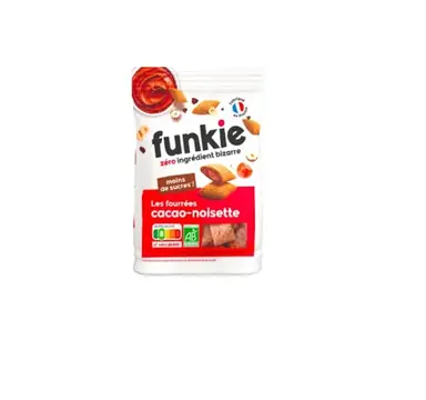 FUNKIE Céréales fourrées biologiques cacao-noisette - 250 g