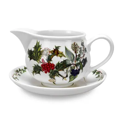 Portmeirion The Holly & The Ivy Gravy Boat & Stand - Single