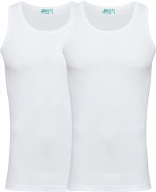 JBS Unterhemd 2er-Pack Bio-Baumwolle Weiß XL