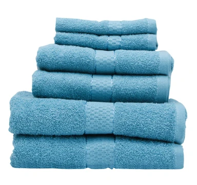 Thread & Loom Towel Set 2 x Bath Towels, 2 x Hand Towels, 2 x Face Cloths Turquoise
