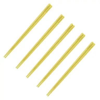 COOKER KING 5 Paar - B.Duck Antibakterielle Essstäbchen aus Legierung, Zitronengelb