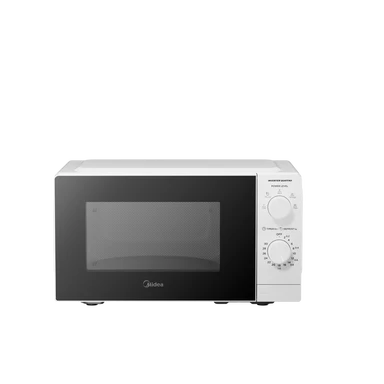Midea Solo Microwave - 20L, 700W, White, Manual Controls, MET Inverter Technology, MMOP01MZ-WH