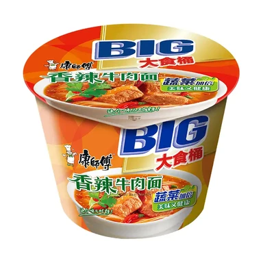 Master Kong Big Bucket Spicy Beef Flavor Instant Noodles 143g