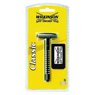 Wilkinson Sword Dubbele Kante Klassieke Rasoir & 5 Klingen Set