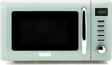 Haden Cotswold Solo Microwave Oven - 20 L, 800 W, green, retro design, 5 power levels, digital 60 min timer, defrost/express function