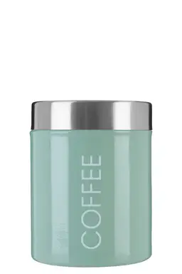 Premier Housewares Kaffeedose aus emailliertem Metall, modernes Pistazienmotiv, robust, stylisches Design