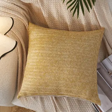 MEROPE, PE/Polyester Canvas Cushion Cover, 50x50cm, khaki, 1pack