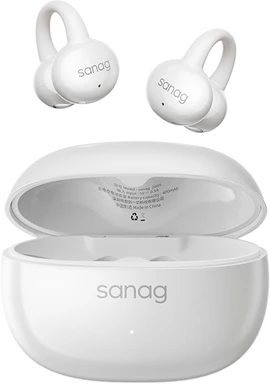Sanag Z60S Écouteurs sans fil TWS extra-auriculaires à clip d’oreille - Beige