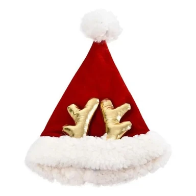 House of Paws Red Santa Hat with Antlers
