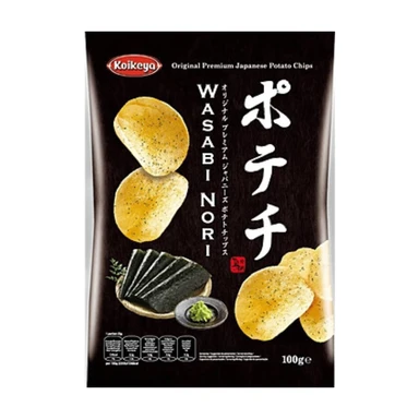 Koikeya Potechi Japanische Kartoffelchips - Wasabi Nori 100 g
