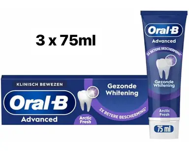 Oral-B Tandpasta Professional Whitening Healthy Arctic Fresh Aroma Pepermunt Zoete Pepermunt 3x75ml