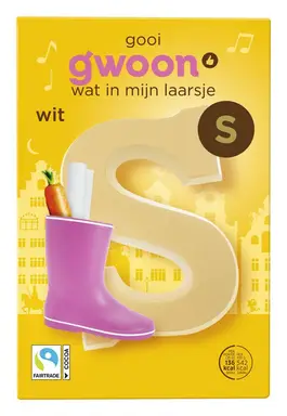 G'woon Witte Chocolade Letter 135 g