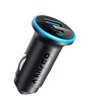 Anker 2-Port Car Charger, 52.5W, Black