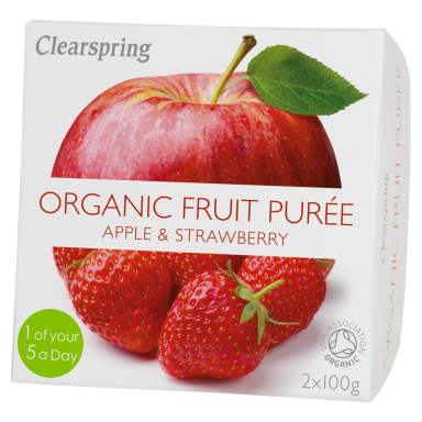 Clearspring Apple;Banana&S'berry Puree Org - 100G