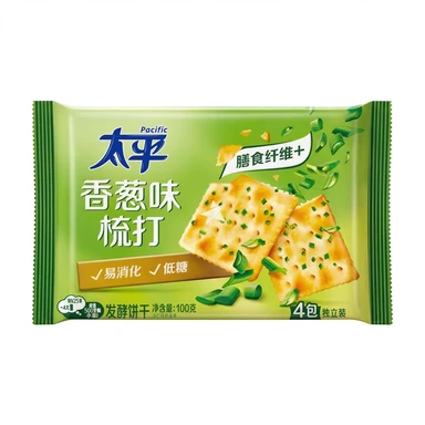 Pacific Scallion Soda Crackers, 100g