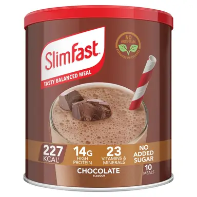 Slimfast Meal Replacement Meal Support Shake Chocolate Flavour - 375g