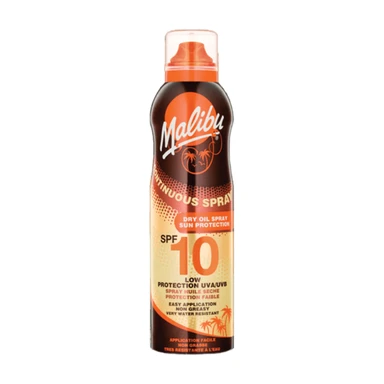 Malibu Continuïteit Droge Zonnebrandolie Spray met SPF 10 175 ml