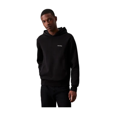 Calvin Klein Sweat à capuche micro logo Repreve noir pour homme Taille L
