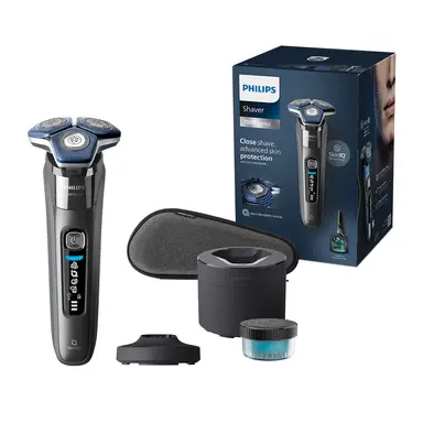 Philips Series 7000 Wet & Dry Electric Shaver for Men, SkinGlide Coating, 360 Flex Heads for Closer Shave, SkinIQ Technology, Pop-Up Trimmer, S7887/55