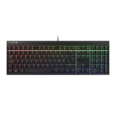 CHERRY MX 2.0S kabelgebundene mechanische Gaming-Tastatur mit vollständiger RGB-Beleuchtung, CHERRY MX2A Red-Schalter, deutsches QWERTZ-Layout (Full-Size), Schwarz