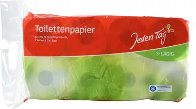 Jeden Tag Toilettenpapier Recycling 3-lagig