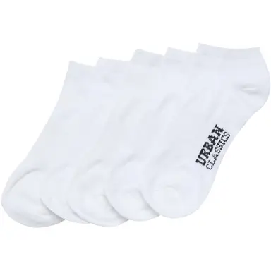 Urban Classics Logo No-Show Socken Weiß 39-42 5er-Pack