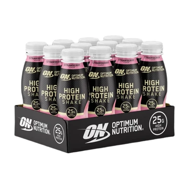 Optimum Nutrition Hoog proteïne eiwitshake aardbei 3960 ml (12 flessen)