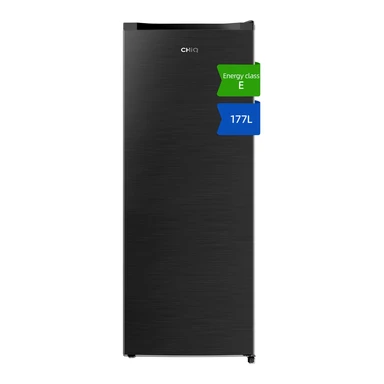 CHiQ JKR183DGE 54cm Wide 144cm Tall Freestanding Upright Freezer - Premium Black Steel