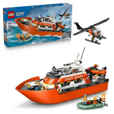 LEGO City 60504 Coast Guard Rescue Boat & Helicopter