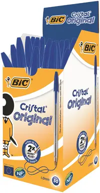 Bic Cristal Original Medium Ballpoint Pen Blue, Pack of 50