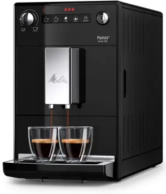 Melitta Automatische Espressomaschine, Purista Modell, F230-102, Schwarz, 6766027