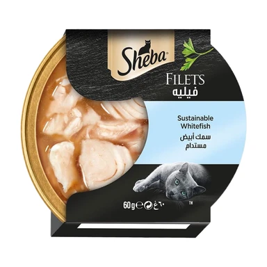 Sheba Filets mit nachhaltigem Weißfisch Nassfutter für Katzen 16 x 60 g