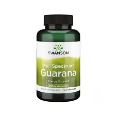 Swanson Guarana Energy 500mg Capsules - 100 Capsules