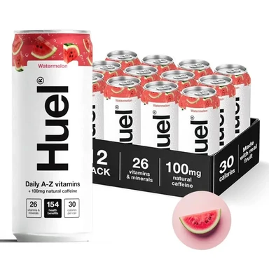 Huel Daily A-Z Vitamin, Energy Sparkling drink, Watermelon, 12*330ml