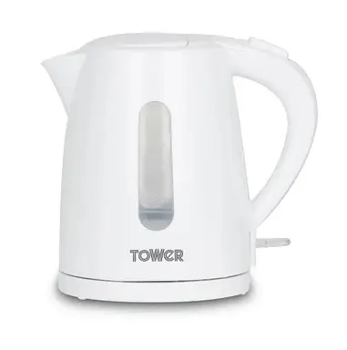 Tower Compact Travel Jug Kettle, White, Portable, 2200W, 1L - T10029W