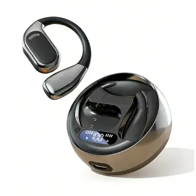 VoxorAI M76 Black AI Translation Earphones unterstützen Echtzeitübersetzungen in 150 Sprachen und eignen sich zum Lernen, Reisen und für Geschäftsreisen.