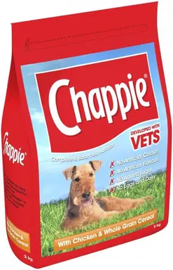Chappie Complete Adult Dry Dog Food Beef & Wholegrain Cereal 3kg