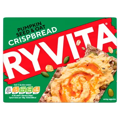 Ryvita Deli Pumpkin Seeds & Oats Rye Crispbread 4 Pack 200g