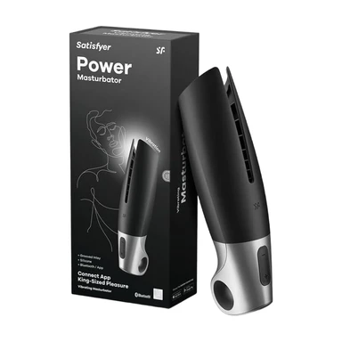 Satisfyer Power Masturbator Sexspielzeug Pocket-Pussy mit Glans und Vibrator, App-Steuerung, geriffelte Struktur, Masturbation in 14 Vibrationsmodi, extrem leise, für Männer