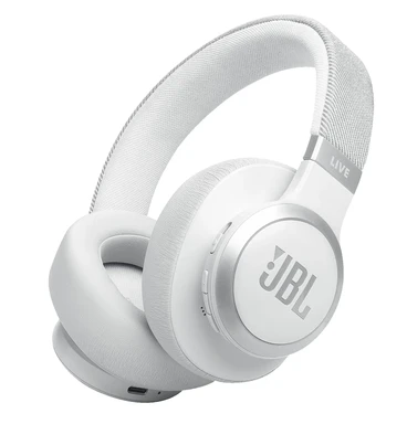【5 € Rabatt mit Code: AUDIO618】JBL LIVE 770NC, kabellose Over-Ear-Kopfhörer mit Geräuschunterdrückung und Mikrofon, Weiß